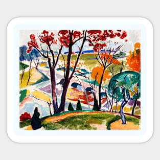 vintage nature painting Sticker